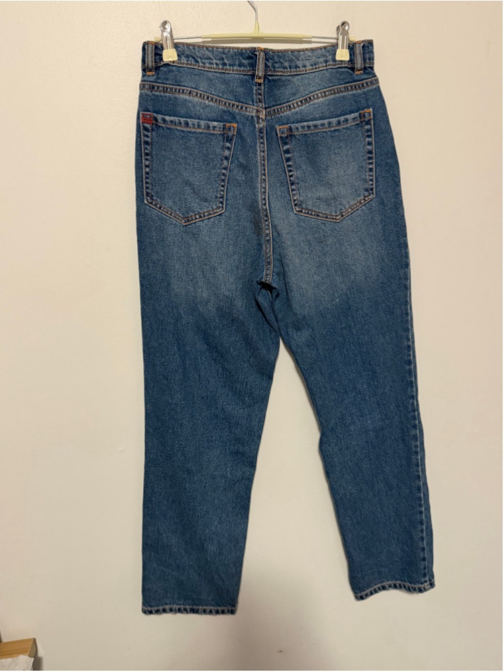 BDG Women’s High Rise Zip Front Jeans 26” Inseam Blue Retro Y2K straight slim - Picture 4 of 5